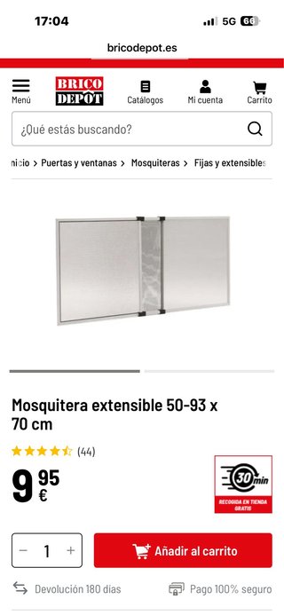 Mosquitera Extensible 50-93 x 70 cm