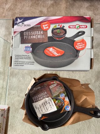 Set de 3 Sartenes de Hierro Fundido BBQ BOSS