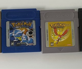 Pokémon Azul y Oro Game Boy Cartuchos