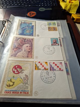 Collezione buste primo giorno filatelia + album 19