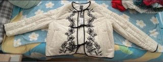 Chaqueta torera beige bordada Talla L