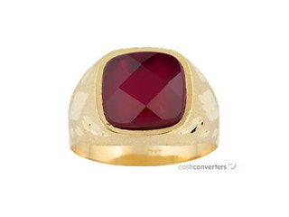sello oro 18k con piedra con circonita t. 22 (19,74 mm)