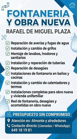 Fontanería y Obra Nueva Rafael de Miguel