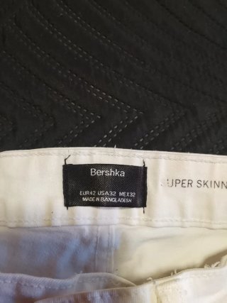 Pantalones Vaqueros Blancos Bershka