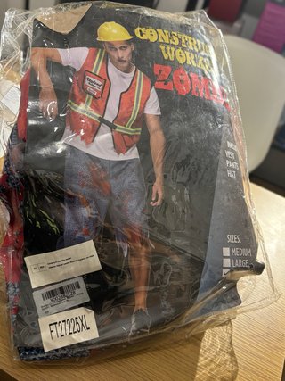 Disfraz Zombie Obrero Talla XL