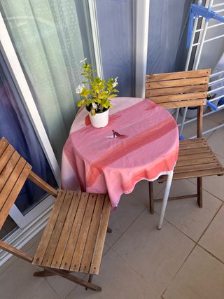 Set di 2 sedie in legno pieghevoli
