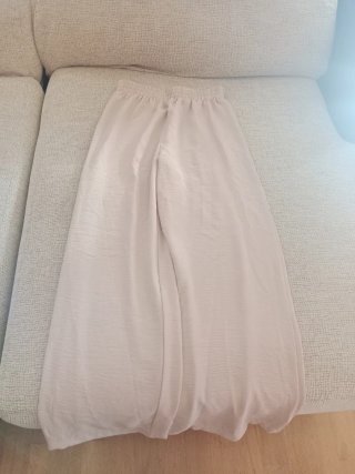 Pantalón de lino marrón talla S