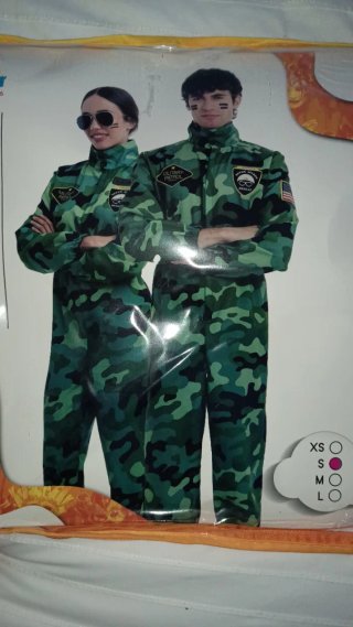 Disfraz Militar Camuflaje Talla S unisex