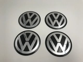 Chapas de centro de rueda Volkswagen 80 mm negro