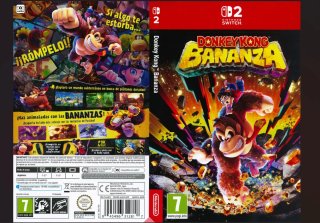 Carátula Donkey Kong Bananza y Mario Kart World