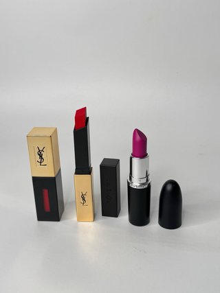 Lote 3 pintalabios YSL y MAC