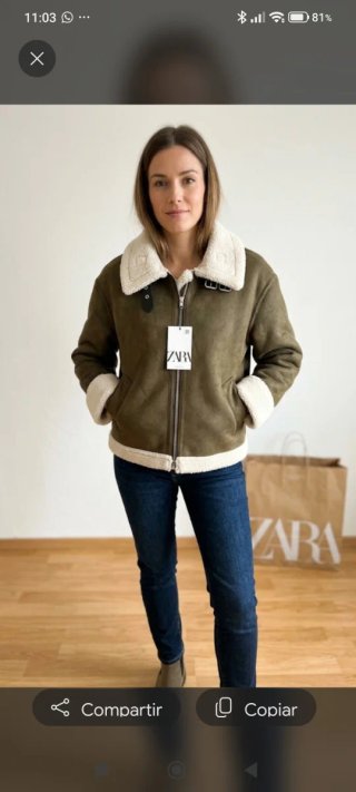 Cazadora Zara efecto piel