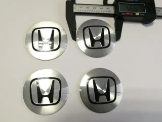 Chapas de centro de rueda Honda plata 56 mm
