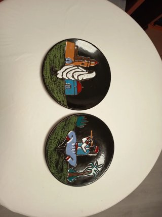 Set di 2 Piatti Decorativi Artigianali