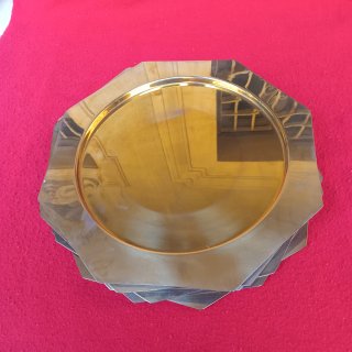 6 Bajoplatos Dorados Octogonales
