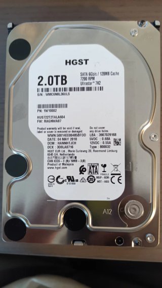 Disco Duro HDD 2TB HGST Ultrastar