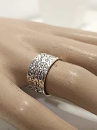 Anillo Plata de Ley Diseño Trenzado  T 15/55mm