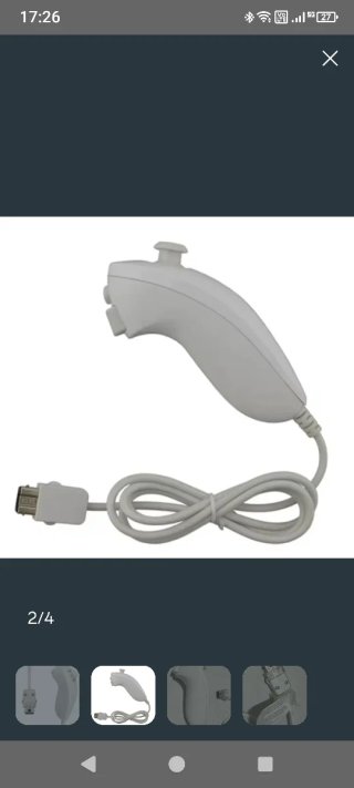 Mando Nunchuk Blanco para Nintendo Wii
