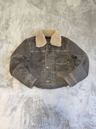 Cazadora Vaquera Gris con Borrego