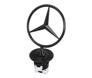 Logo capó Mercedes W202 W212 negro