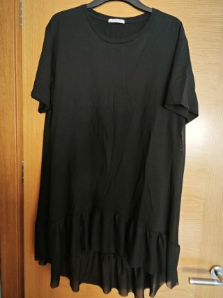 Camiseta Oversize Negra Zara