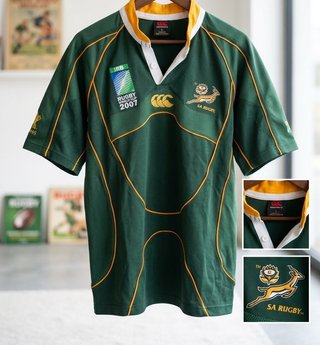 Camiseta Rugby Sudáfrica Mundial 2007 Canterbury L