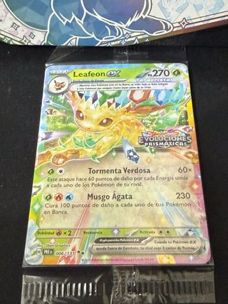 Carta Pokémon Leafeon ex Evoluciones Prismáticas