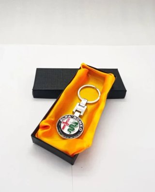 Llavero coche Alfa Romeo cromado