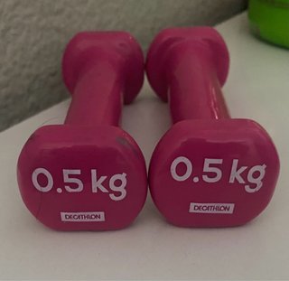 2 Pesas Rosas 0.5kg Decathlon