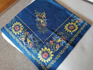 Manton Baturra Algodón Azul y Amarillo