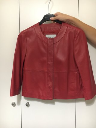 Chaqueta de Piel Roja Max&Co