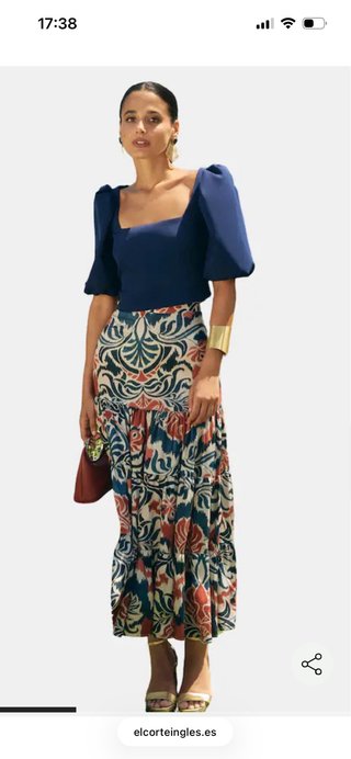 Conjunto invitada MIPHAI azul talla M
