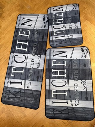 Set di 3 tappeti da cucina