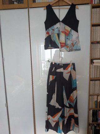 Top y  pantalón ancho Bimba y Lola Talla S