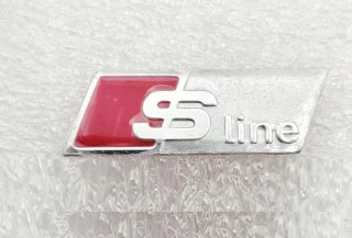 Logo Audi S-line 26 x 9 mm plata