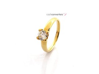 sortija oro 18k con piedra con diamante