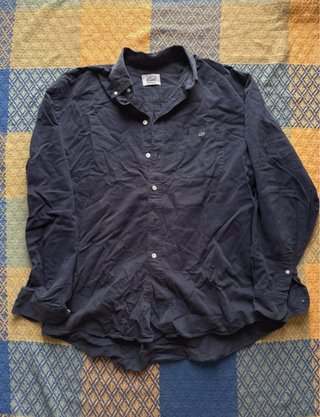 Camisa Lacoste Vintage Azul Marino Talla L