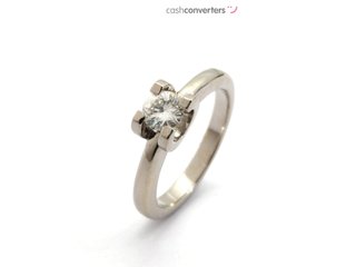 sortija oro 18k con piedra con diamante