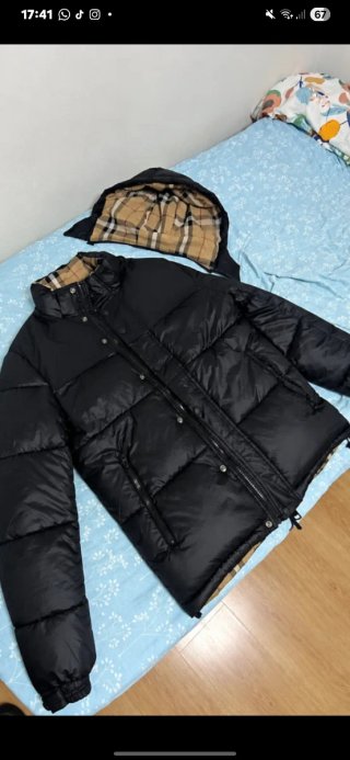 Abrigo Burberry Hombre Negro Beige