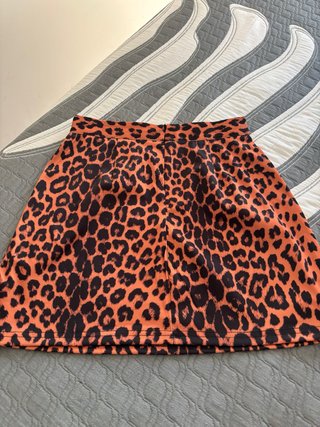 Falda estampado leopardo naranja