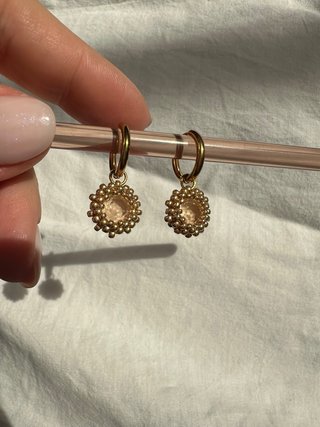 Orecchini Eclà panna e oro