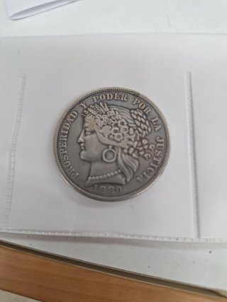 Moneda 1880 Prosperidad y Poder por la Justicia