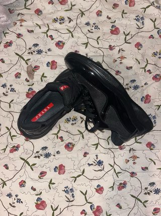 Zapatillas Prada Negras Rojas