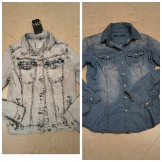 Set Giubbino e Camicia Jeans Taglia S