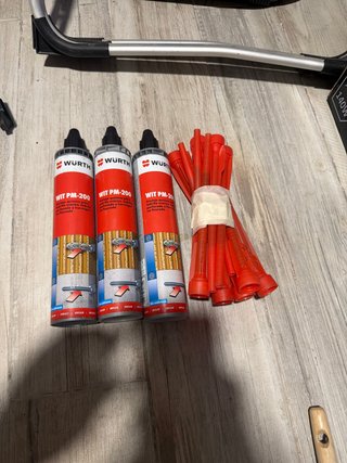 3 Cartuchos Taco Químico Würth WIT PM-200