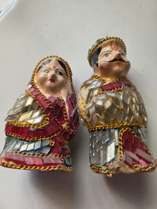 Coppia statuine orientali mosaico