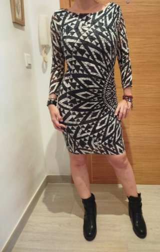Vestido étnico estampado solidario