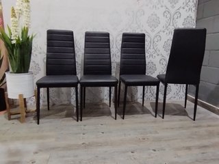 Pack de 4 sillas negras