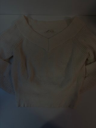 Jersey beige cuello pico