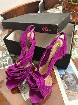 Zapatos Ezzio Tacon Frambuesa Talla 40